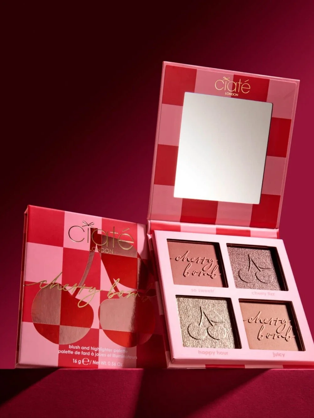 Ciaté Cherry Bomb Blush & Highlighter Palette